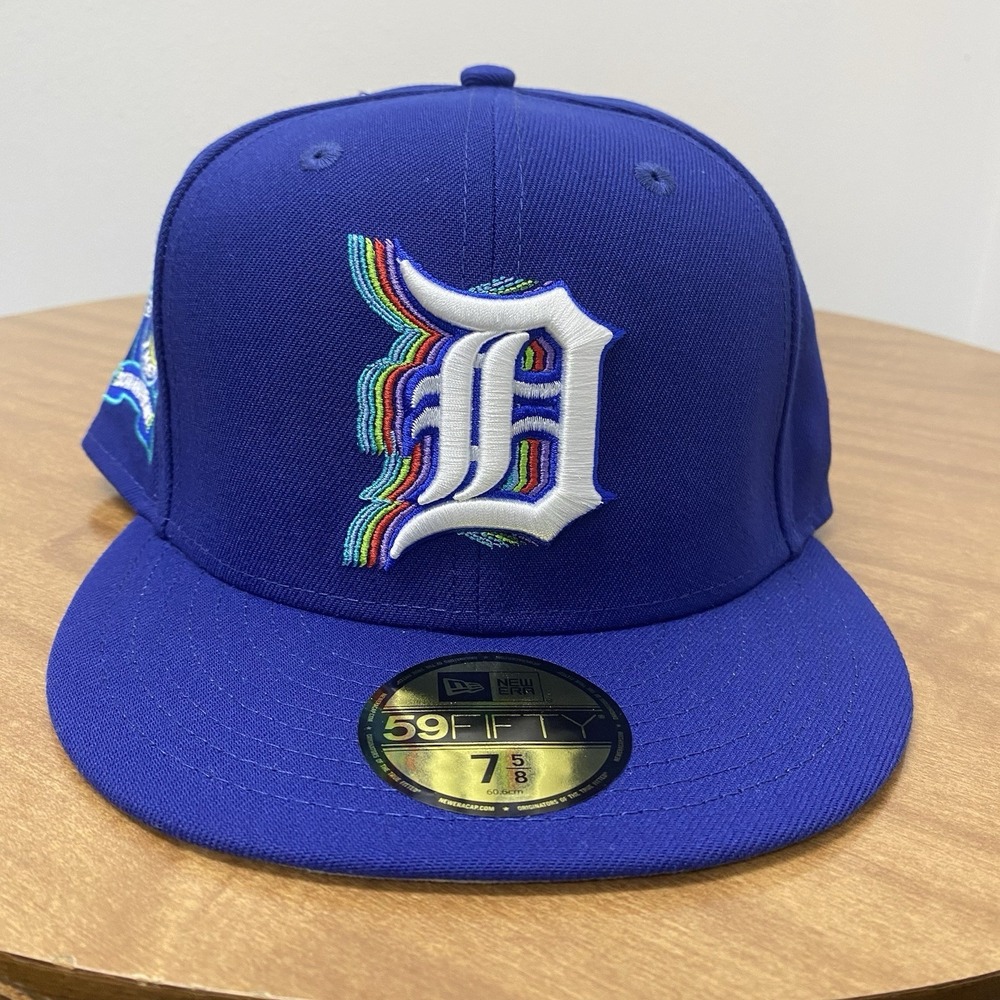 New‎ Era 59FIFTY Detroit Tigers World Series 50th Anniversary Blue Hat 7 5/8